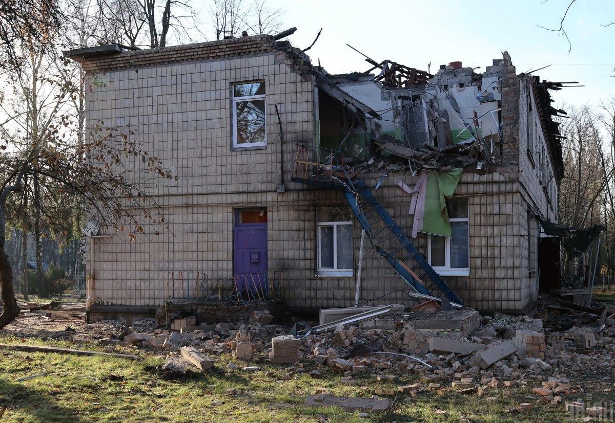 Наслідки атаки дронів у Солом'янському районі Києва / фото УНІАН, Дмитро Ключко